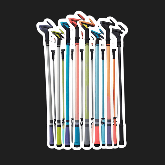 Colorful Golf Clubs - Sticker - Heat Press Transfer