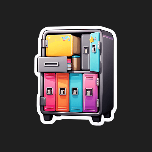 Colorful Lockers - UV DTF Sticker - Heat Press Transfer