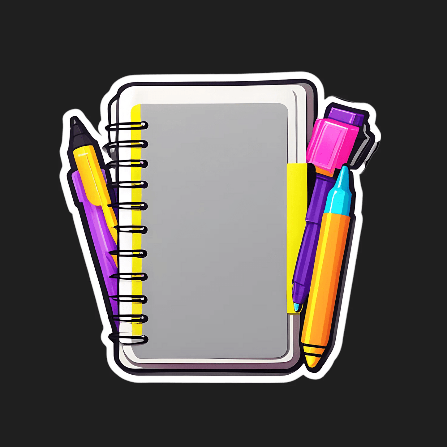 Colorful Notebooks - Sticker Set - Heat Press Transfer