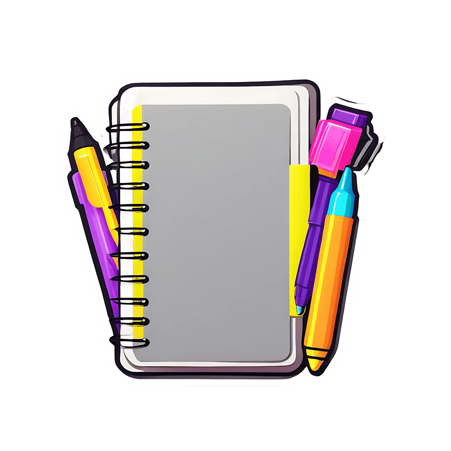 Colorful Notebooks - Sticker Set - Heat Press Transfer