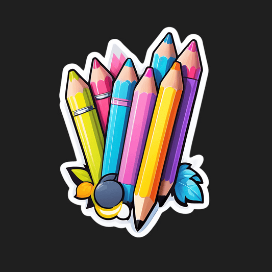 Colorful Pencils - Sticker - Heat Press Transfer