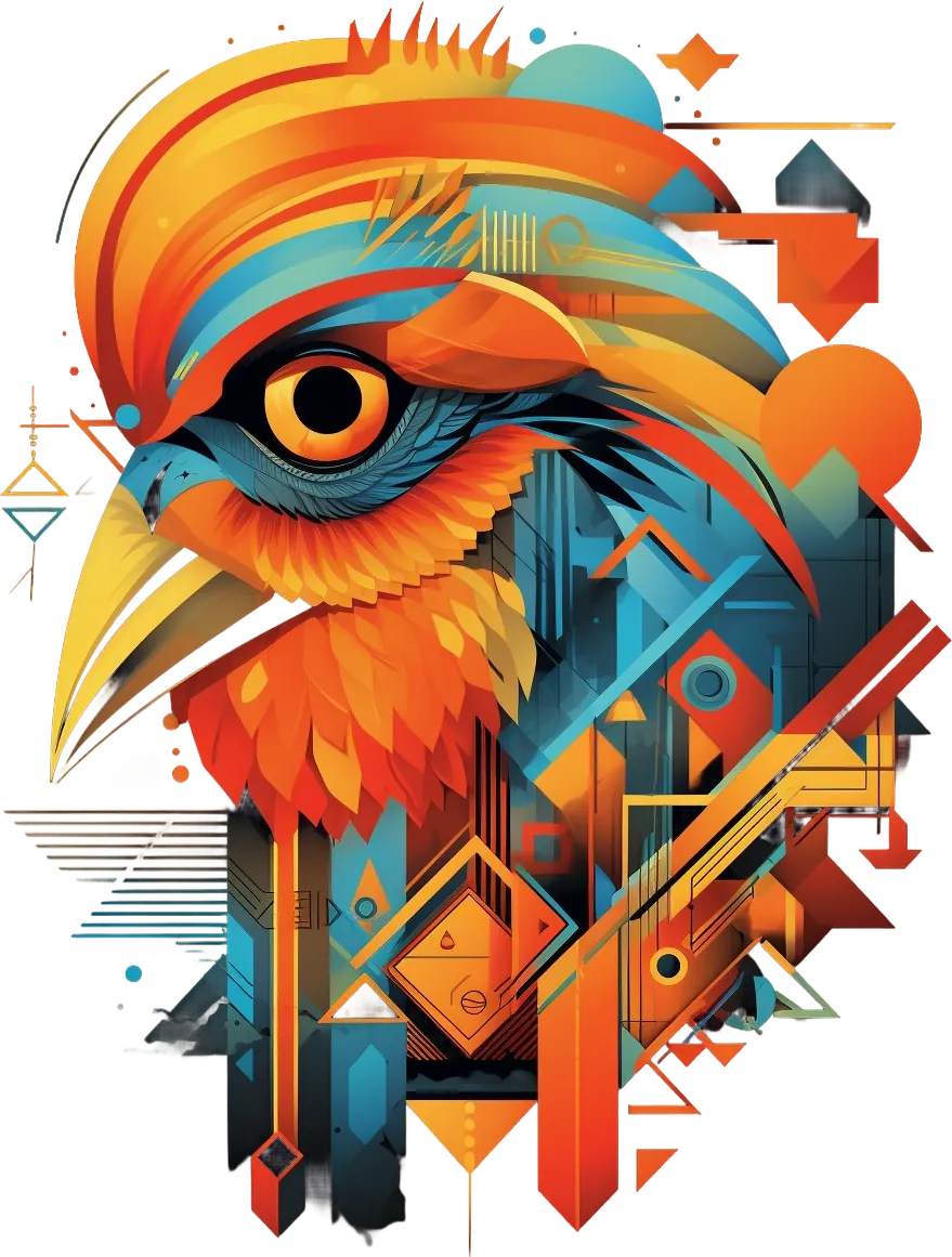 Colorful Phoenix - DTF Ready to Press - Heat Press Transfer