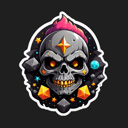 Colorful Skull - UV DTF Sticker - Heat Press Transfer