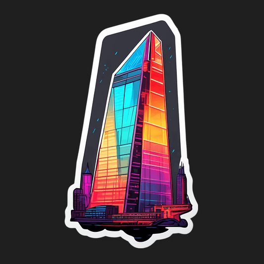 Colorful Skyscraper - UV DTF Sticker - Heat Press Transfer