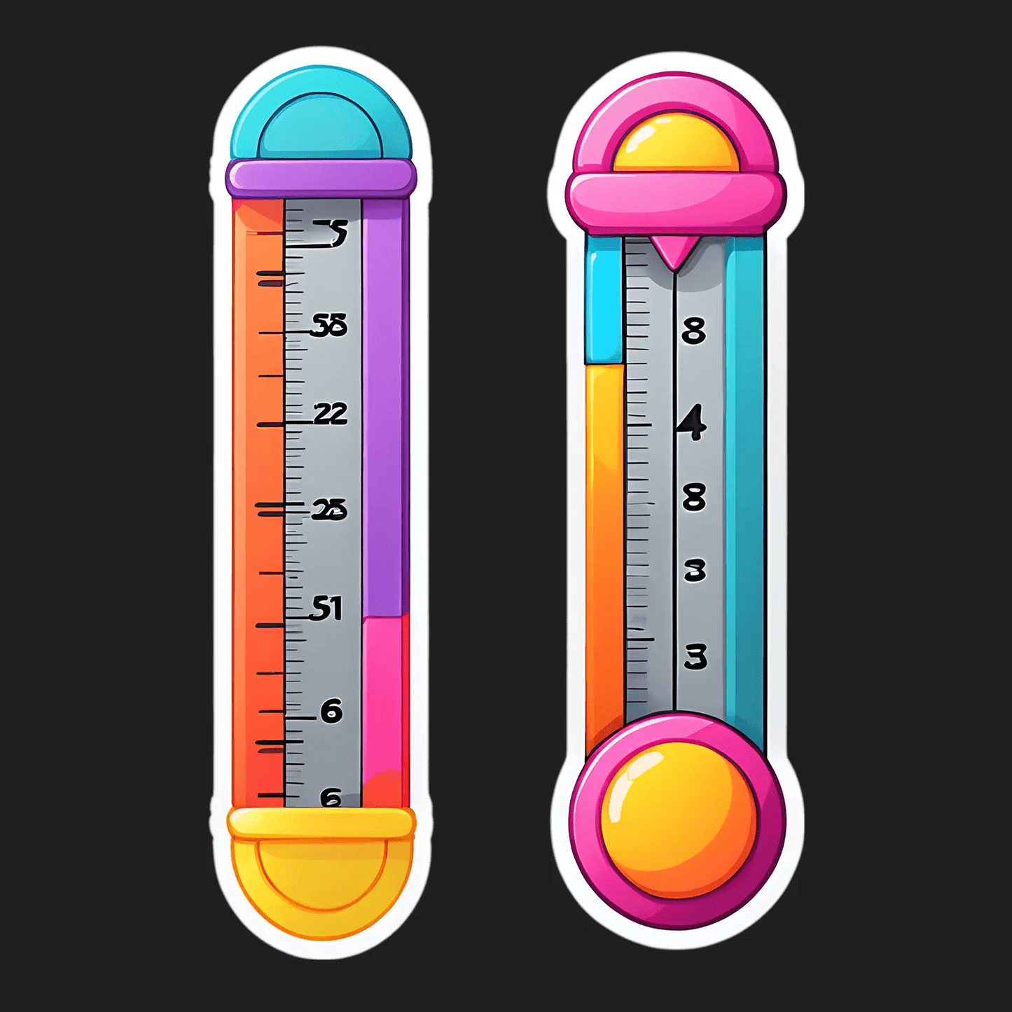 Colorful Thermometer - UV DTF Sticker - Heat Press Transfer