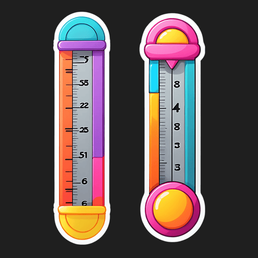 Colorful Thermometer - UV DTF Sticker - Heat Press Transfer