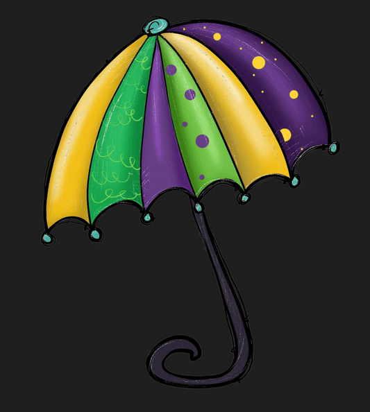 Colorful Umbrella - DTF Ready to Press - Heat Press Transfer