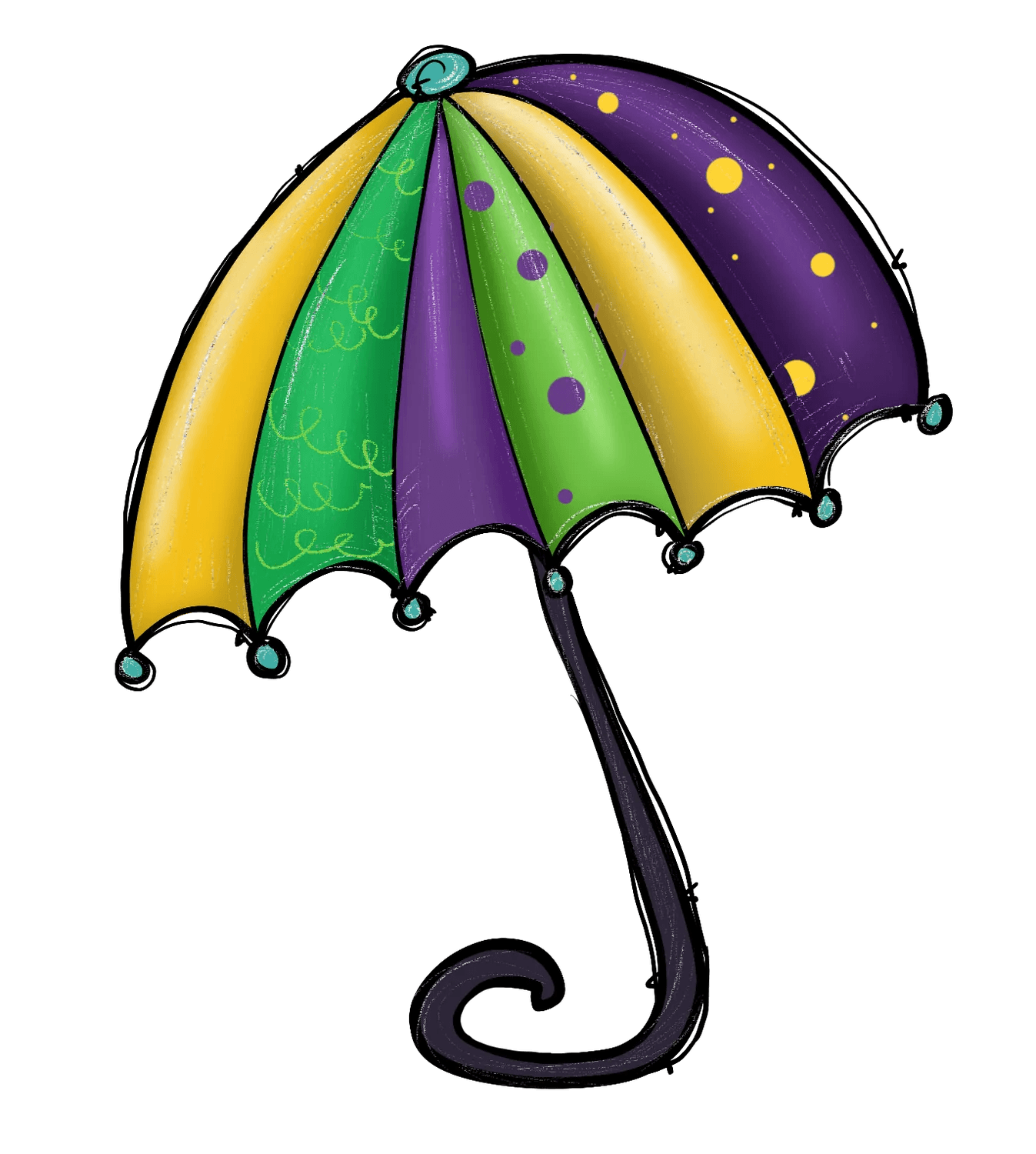 Colorful Umbrella - DTF Ready to Press - Heat Press Transfer