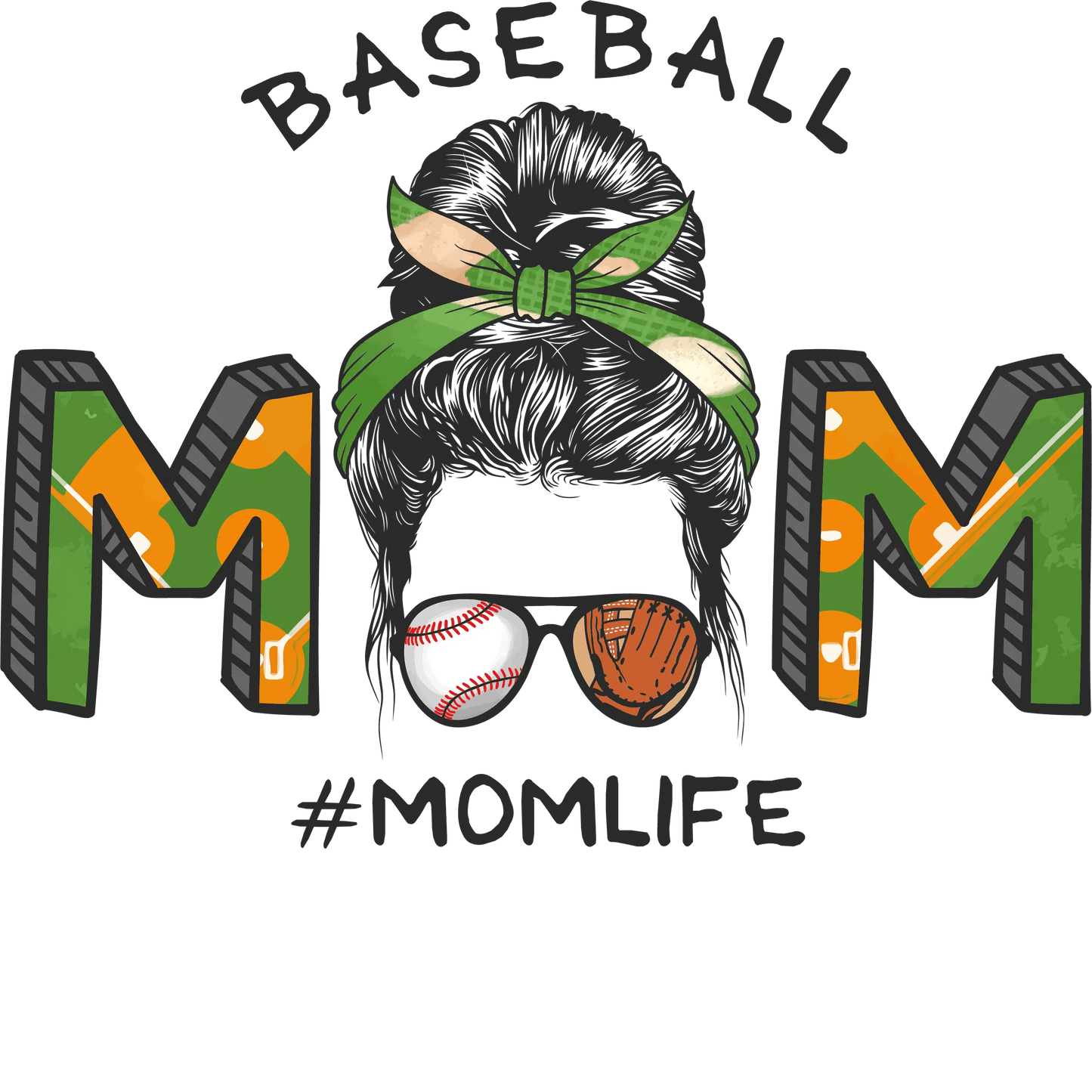 Cool Baseball Mom Design - DTF Ready To Press - Heat Press Transfer