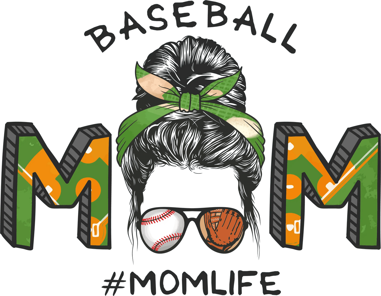 Cool Baseball Mom Design - DTF Ready To Press - Heat Press Transfer