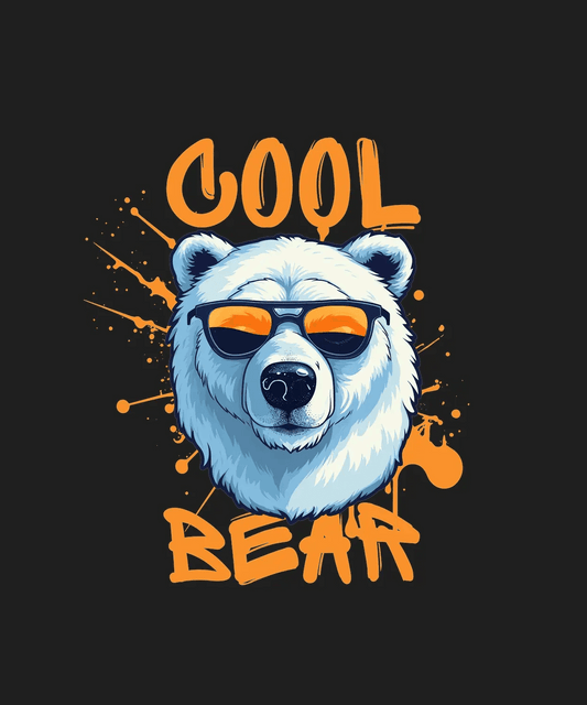 Cool Bear Graphic - DTF Ready to Press - Heat Press Transfer