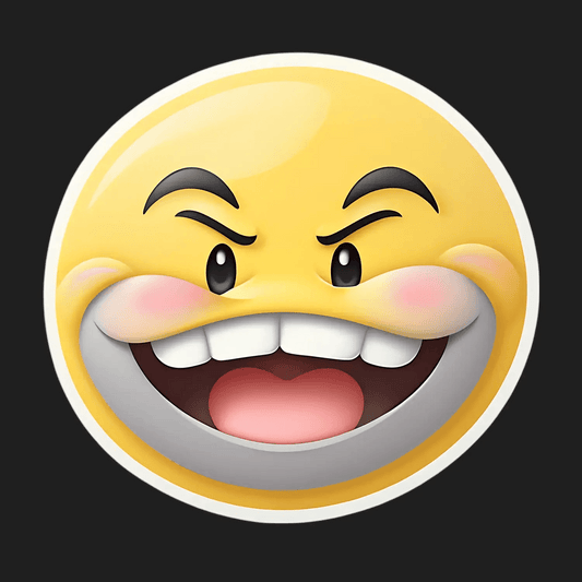 Cool Smirk Emoji - Sticker - Heat Press Transfer