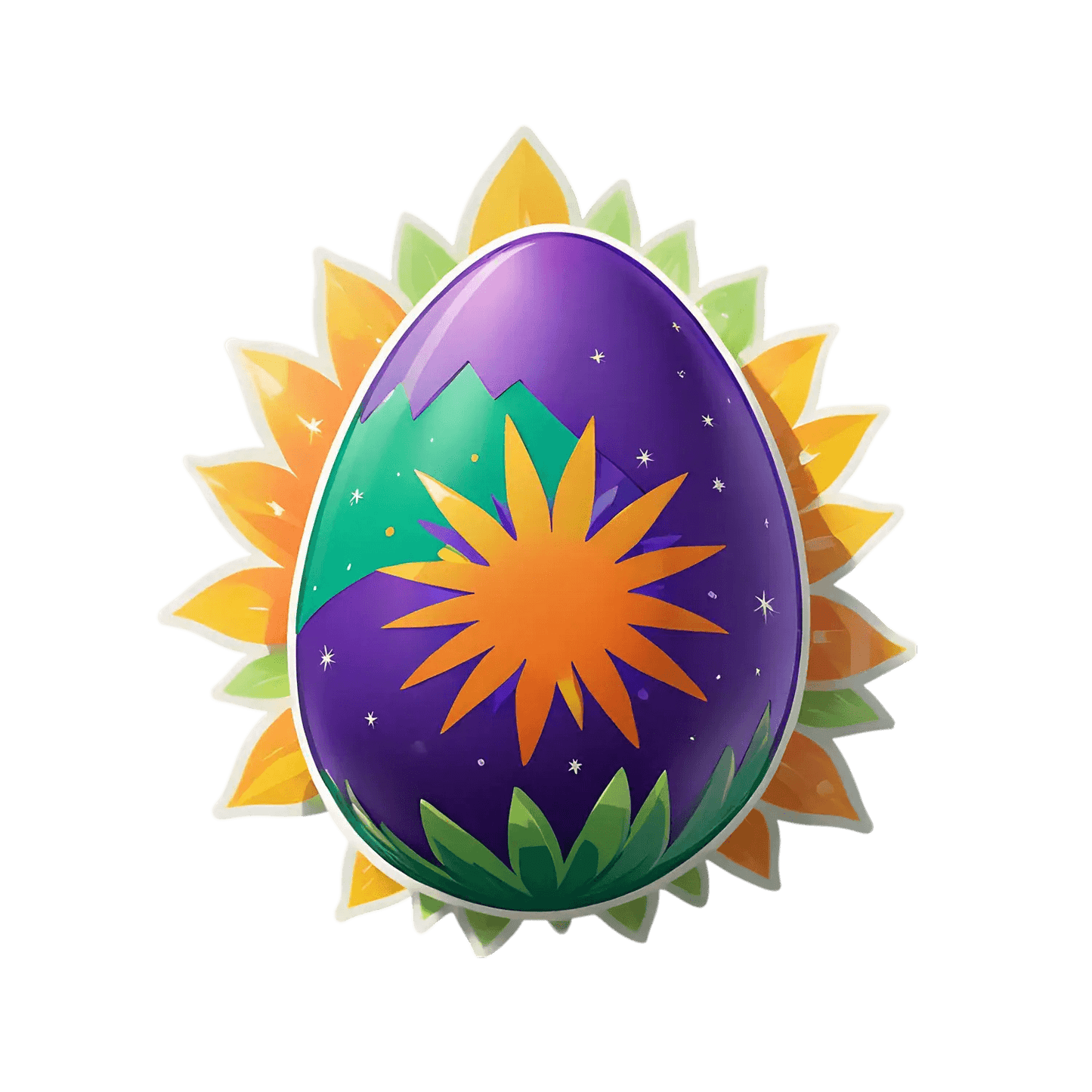 Cosmic Burst Egg - UV DTF Sticker - Heat Press Transfer
