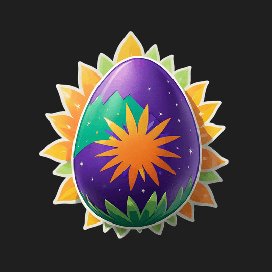 Cosmic Burst Egg - UV DTF Sticker - Heat Press Transfer