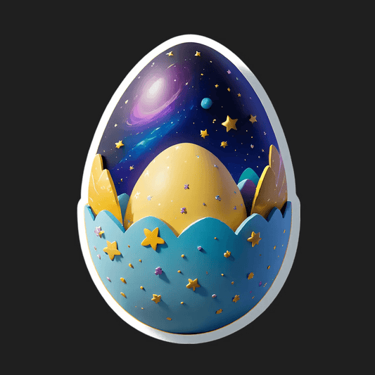 Cosmic Egg Galaxy - Sticker - Heat Press Transfer