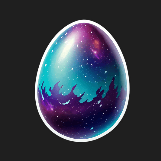 Cosmic Galaxy Egg - Sticker - Heat Press Transfer