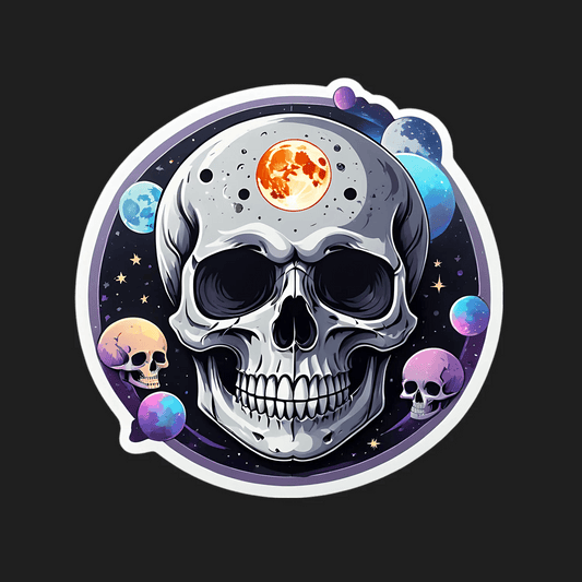 Cosmic Skull - Sticker - Heat Press Transfer