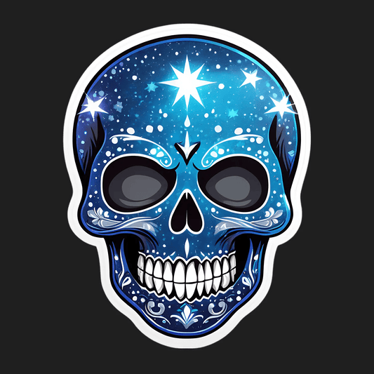 Cosmic Skull - UV DTF Sticker - Heat Press Transfer