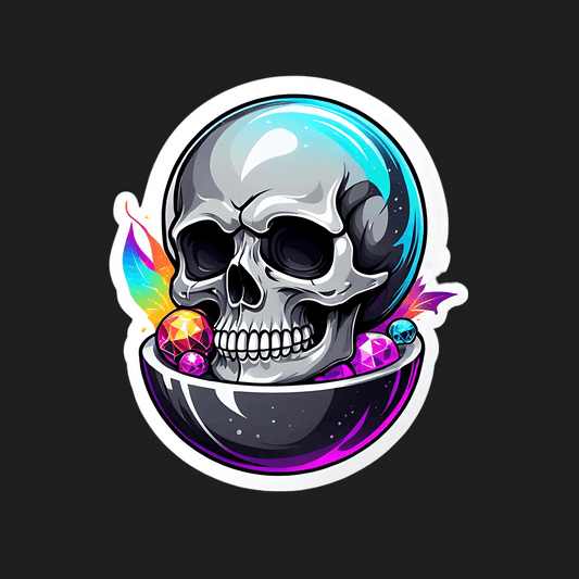 Cosmic Skull - UV DTF Sticker - Heat Press Transfer