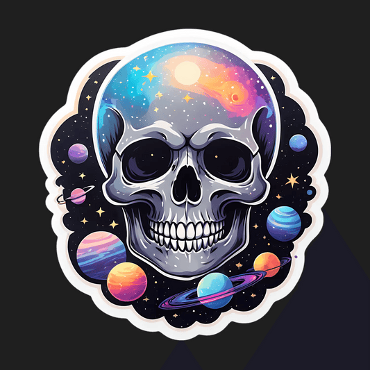 Cosmic Skull Galaxy - Sticker - Heat Press Transfer