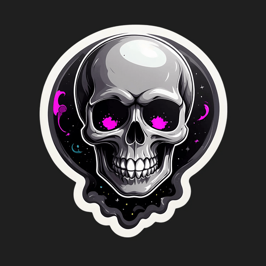 Cosmic Skull Sticker - Vibrant Design - Heat Press Transfer