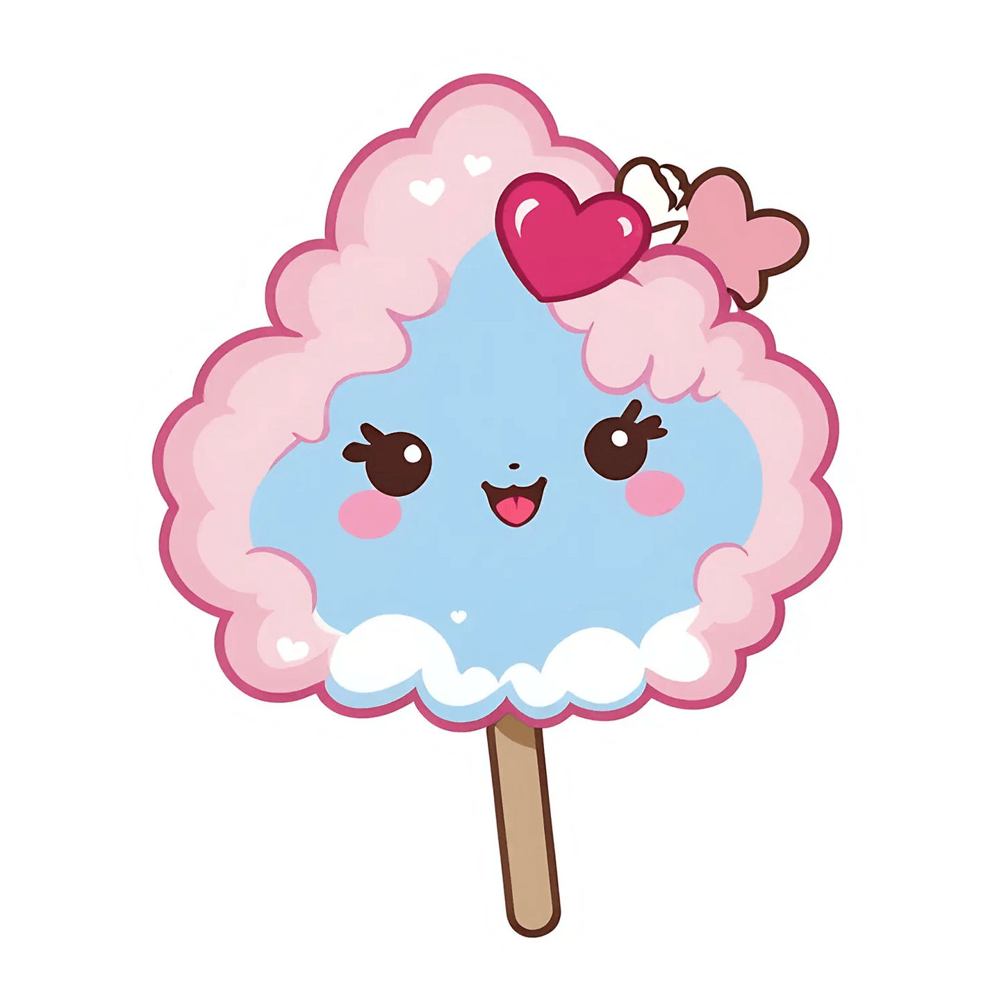 Cotton Candy - Cute Kawaii Sticker - Heat Press Transfer