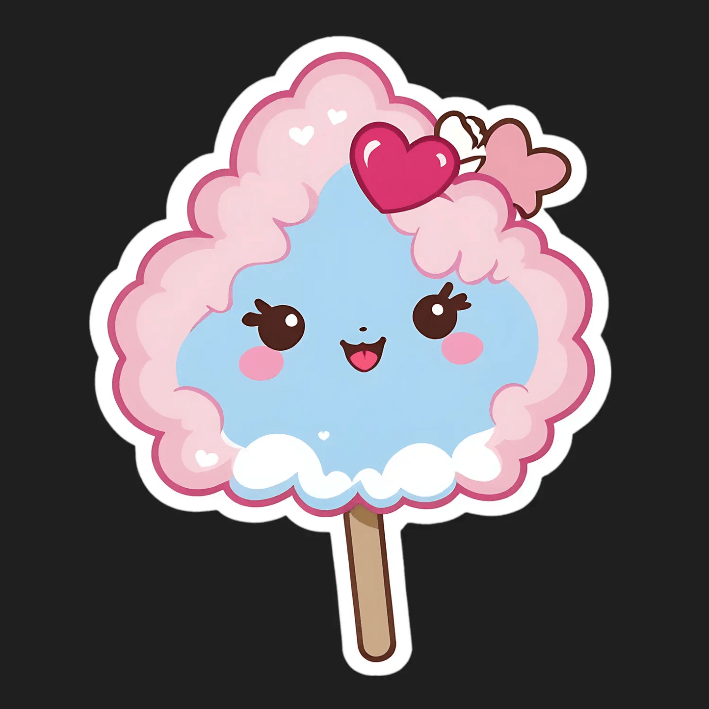Cotton Candy - Cute Kawaii Sticker - Heat Press Transfer
