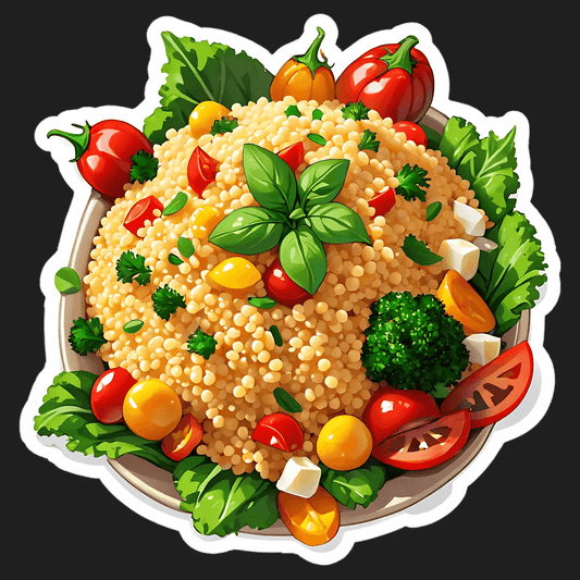 Couscous Salad Bowl Sticker - Heat Press Transfer