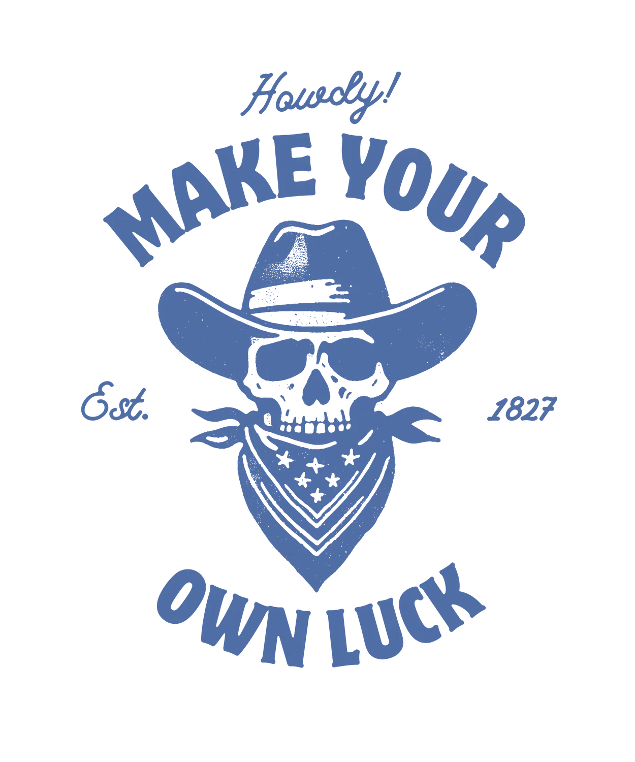 Cowboy Skull - DTF Ready to Press (original)