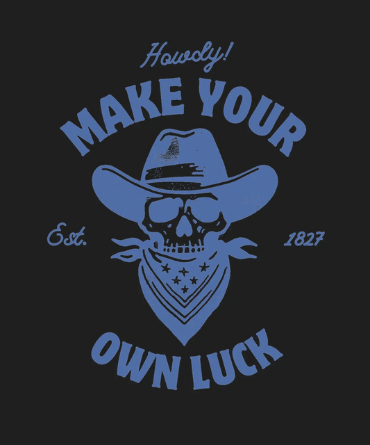 Cowboy Skull - DTF Ready to Press - Heat Press Transfer
