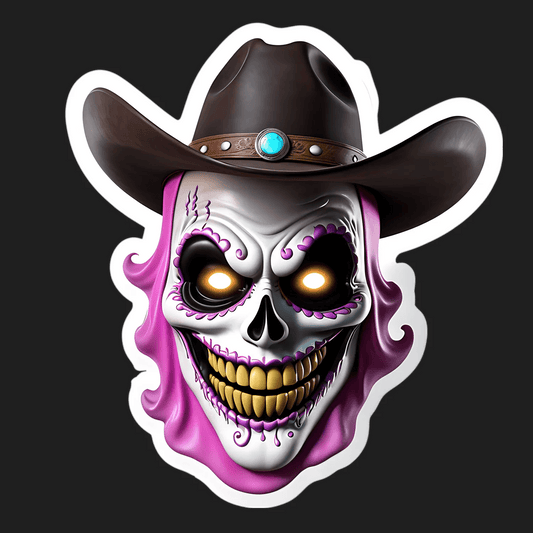 Cowboy Skull - UV Sticker - Heat Press Transfer