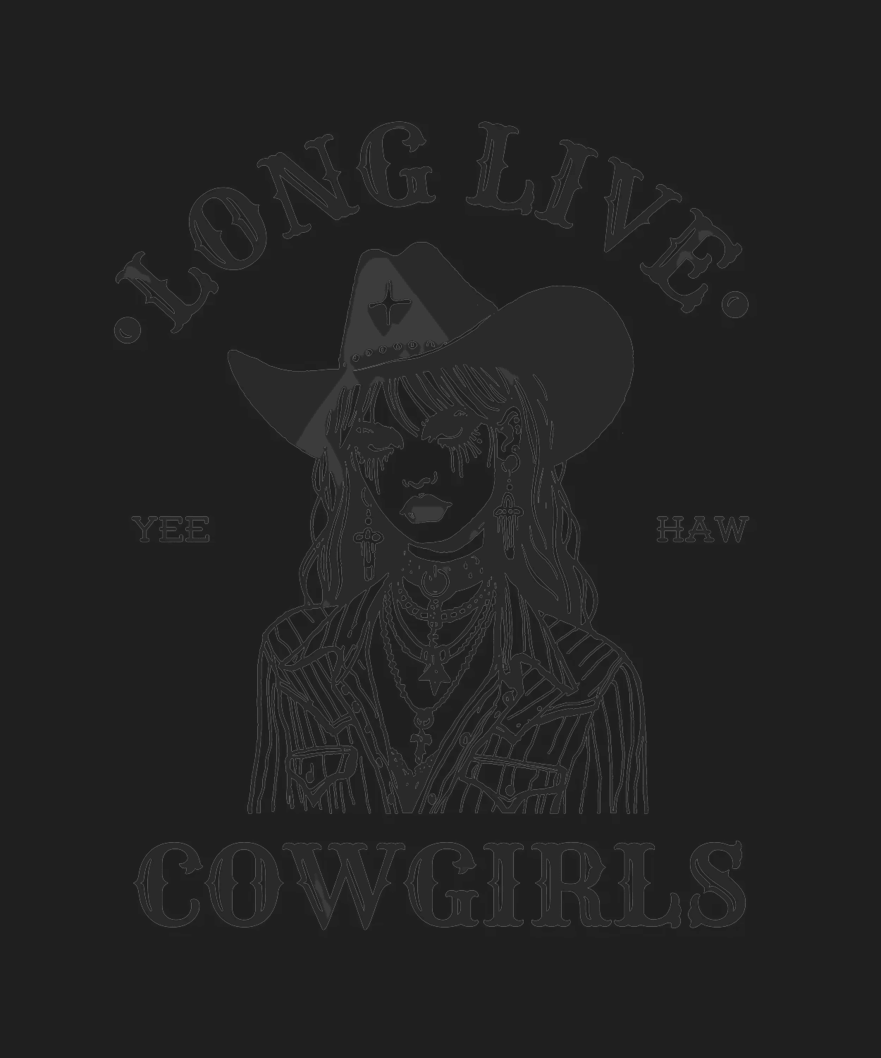 Cowgirl Pride - DTF Ready to Press (black_bg)