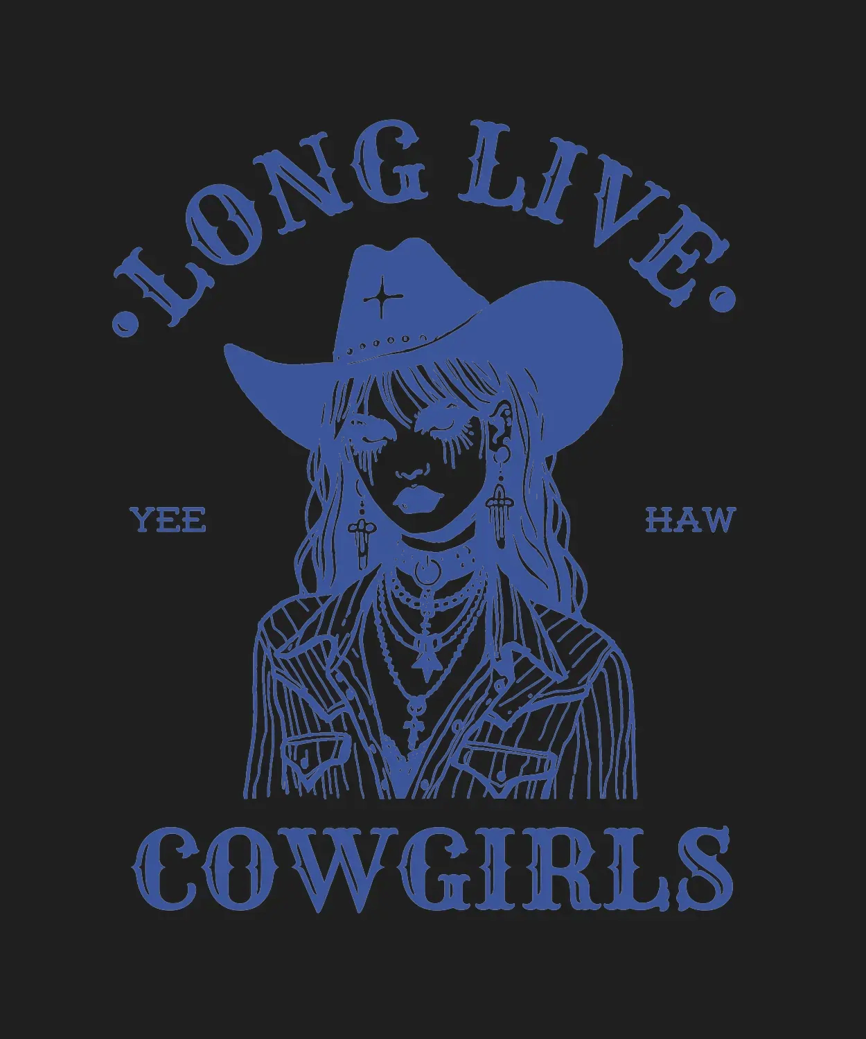 Cowgirl Style - DTF Ready to Press (black_bg)