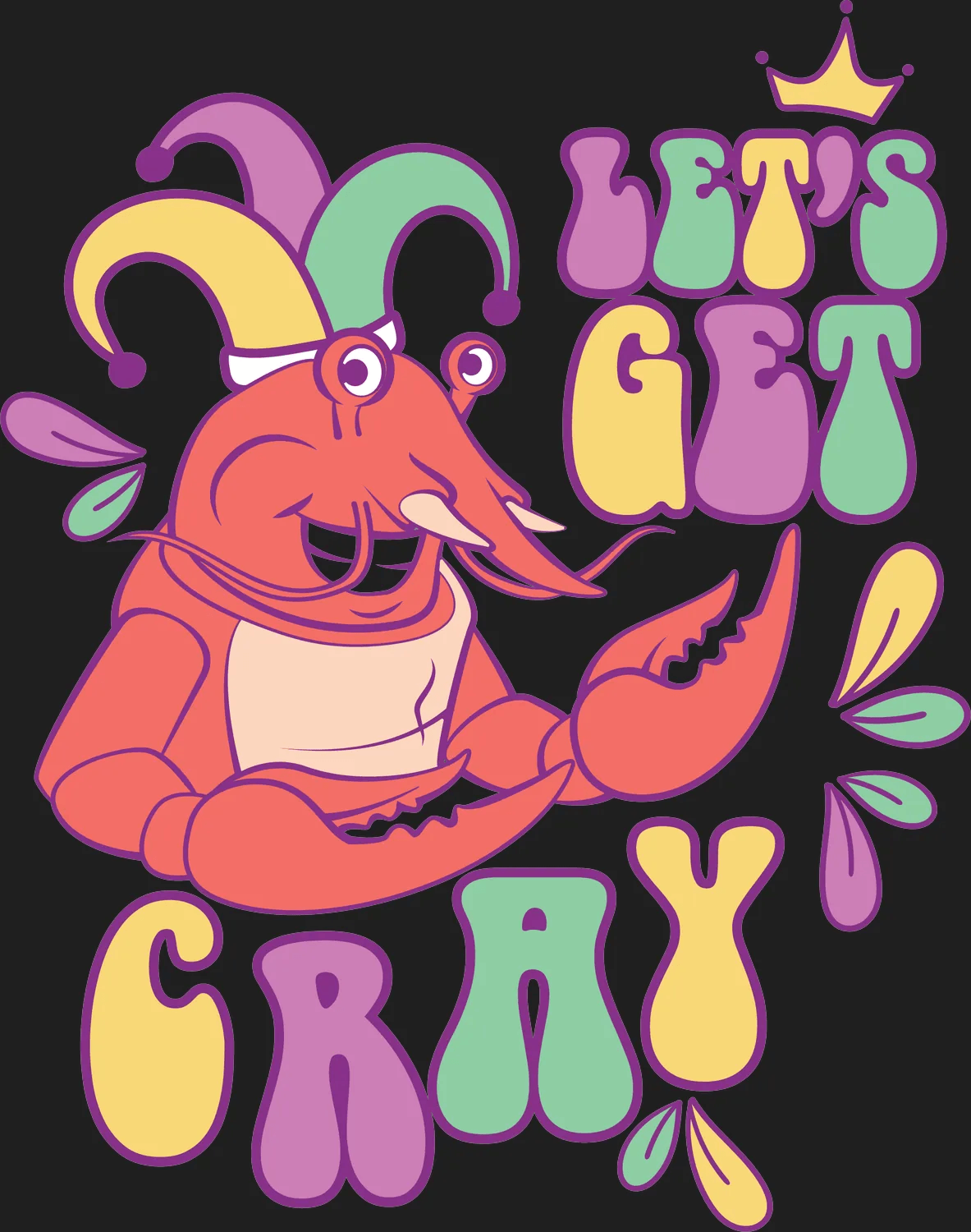 Crayfish Party - DTF Ready to Press - Heat Press Transfer