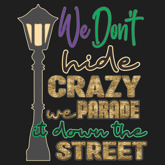 Crazy Parade Fun - DTF Ready to Press - Heat Press Transfer