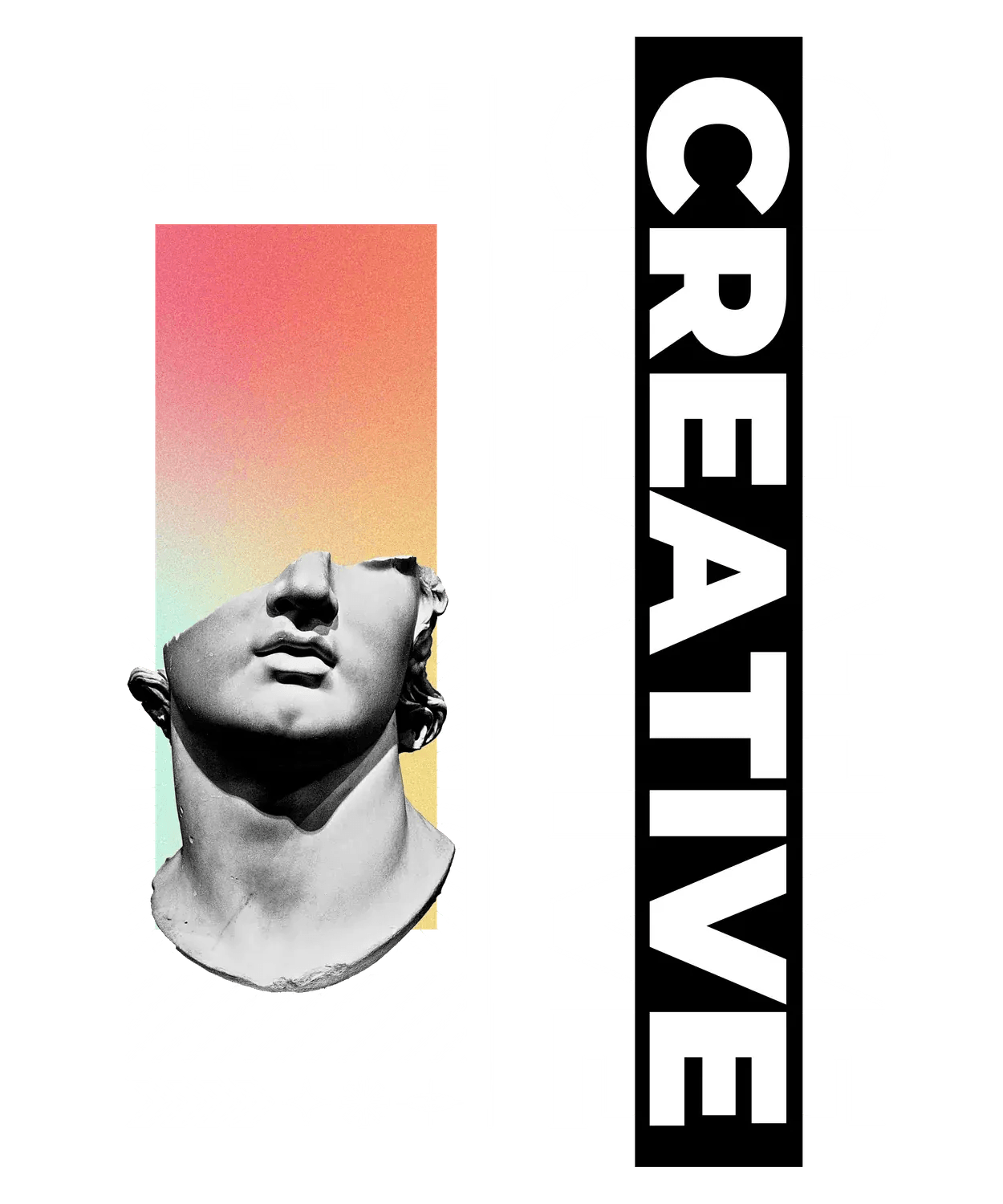 Creative Statue Graphics - DTF Ready to Press (original)