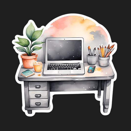 Creative Desk - Workspace Sticker - Heat Press Transfer