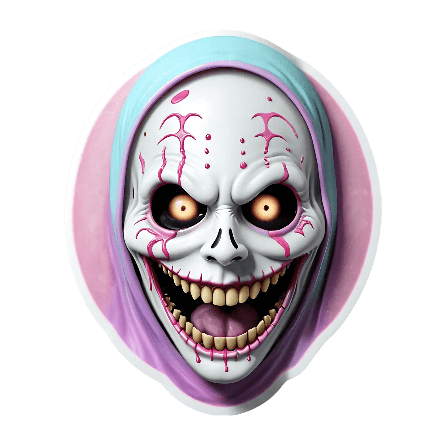 Creepy Clown - UV DTF Sticker - Heat Press Transfer
