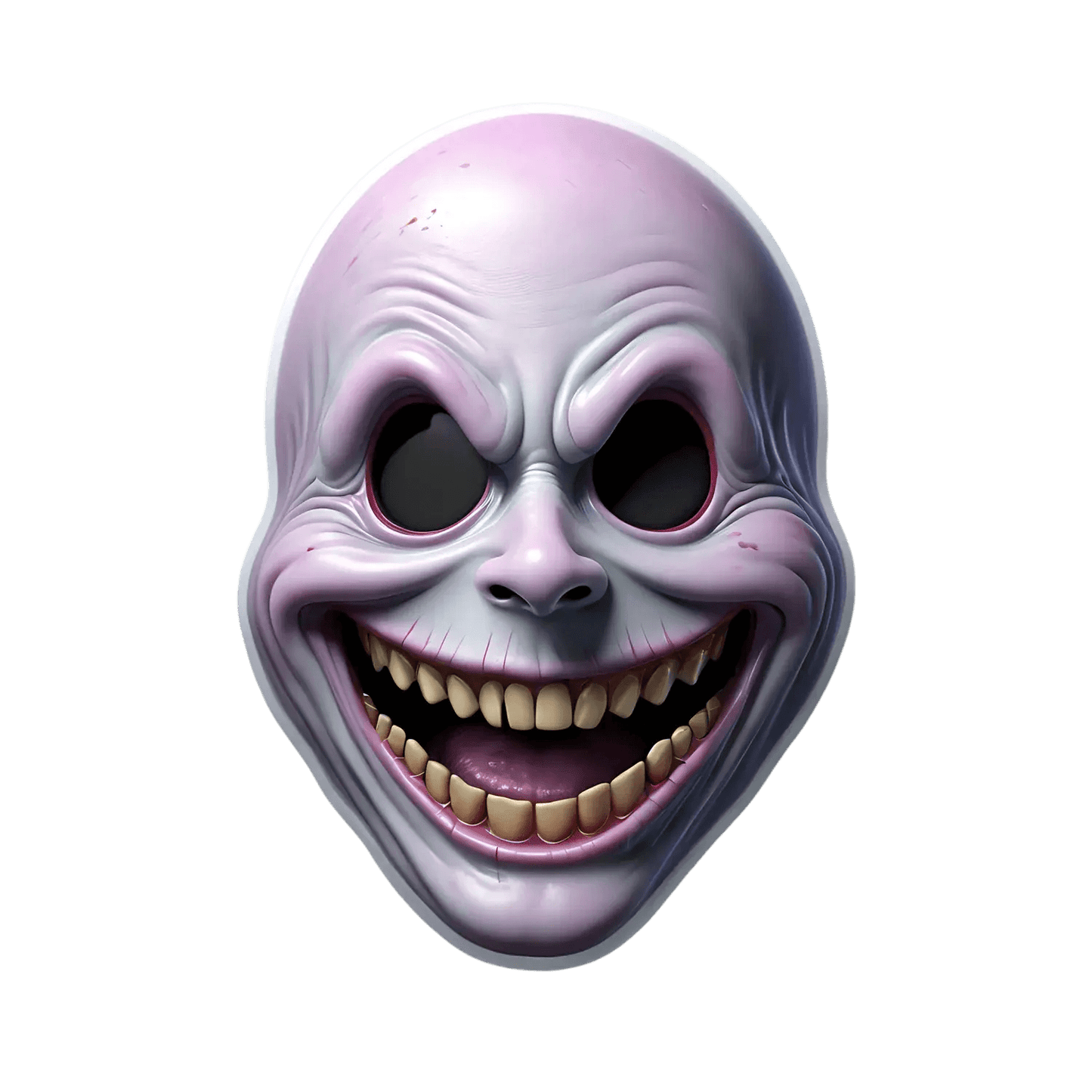 Creepy Smile - UV DTF Sticker - Heat Press Transfer