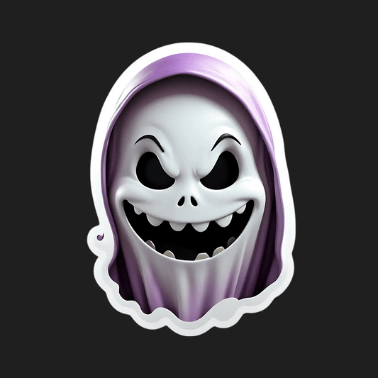 Creepy Smiling Skull - Halloween Sticker - Heat Press Transfer