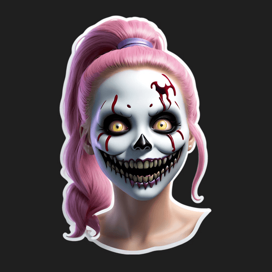 Creepy Clown - Halloween Sticker - Heat Press Transfer