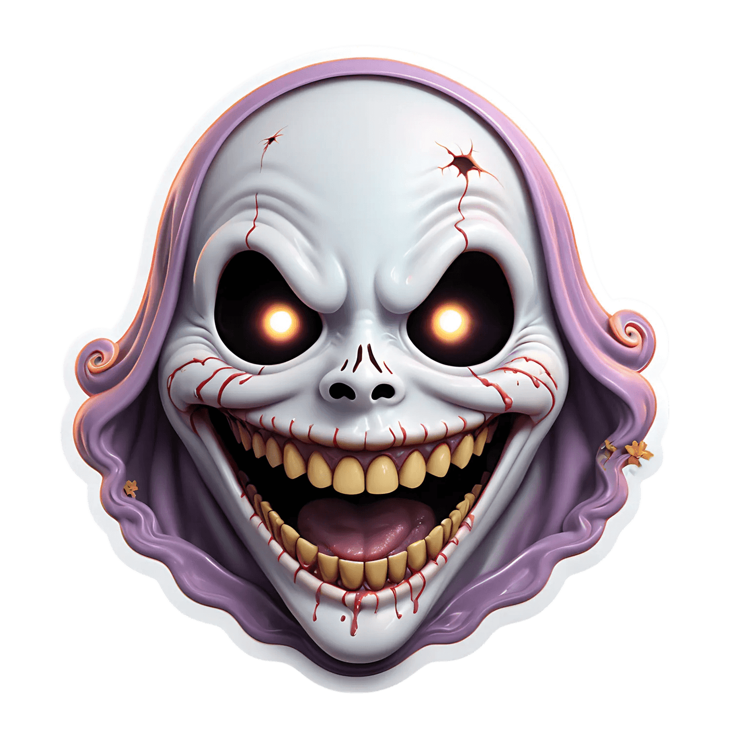 Creepy Clown - Halloween Sticker - Heat Press Transfer
