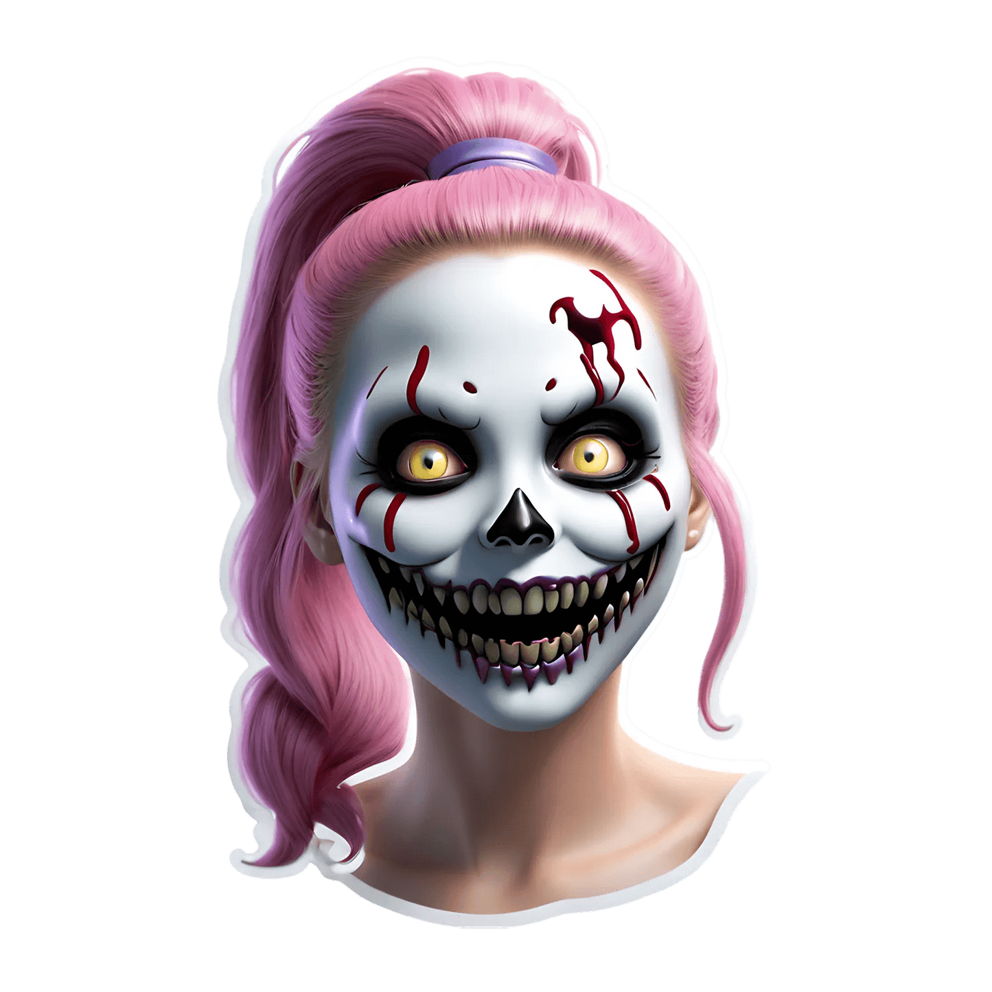 Creepy Clown - Halloween Sticker - Heat Press Transfer