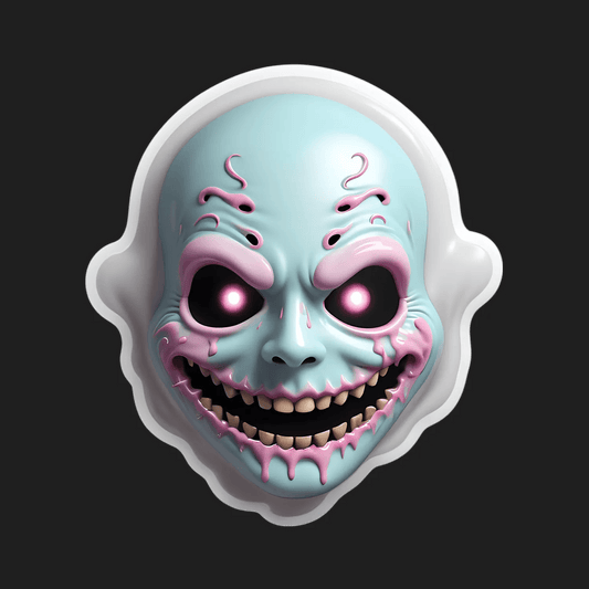 Creepy Clown - Pink Glow Sticker - Heat Press Transfer