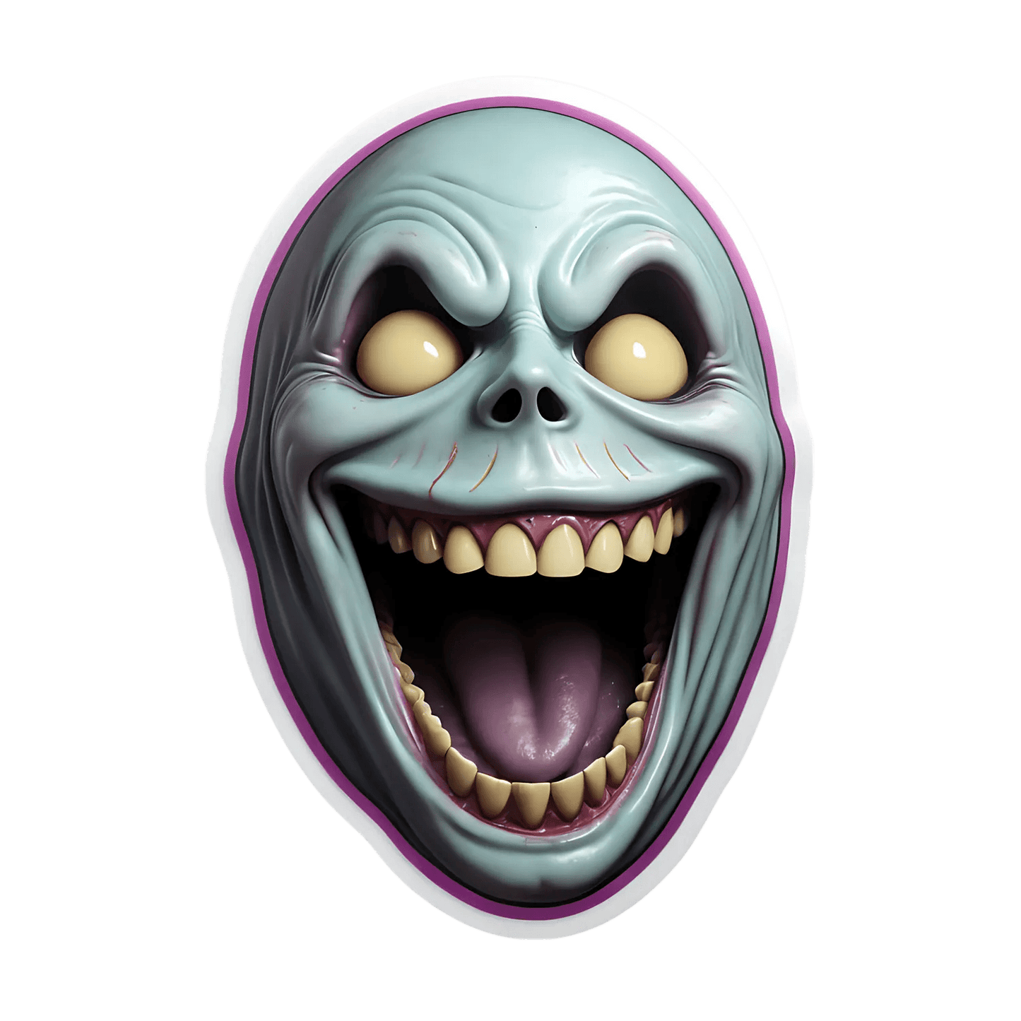 Creepy Smile - UV DTF Sticker - Heat Press Transfer