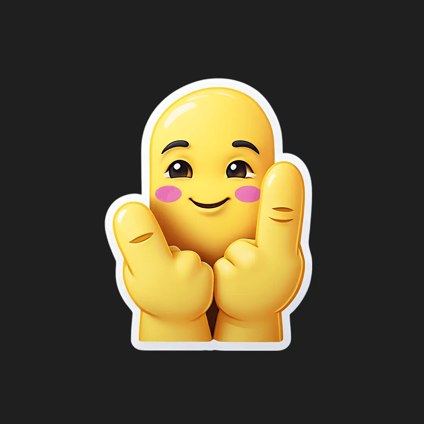 Crossed Fingers Emoji - Sticker - Heat Press Transfer