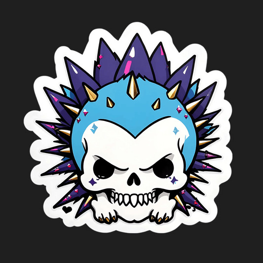 Crown Skull Sticker - UV DTF Design - Heat Press Transfer