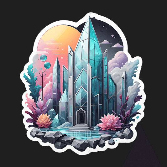 Crystal Castle - Fantasy Sticker - Heat Press Transfer