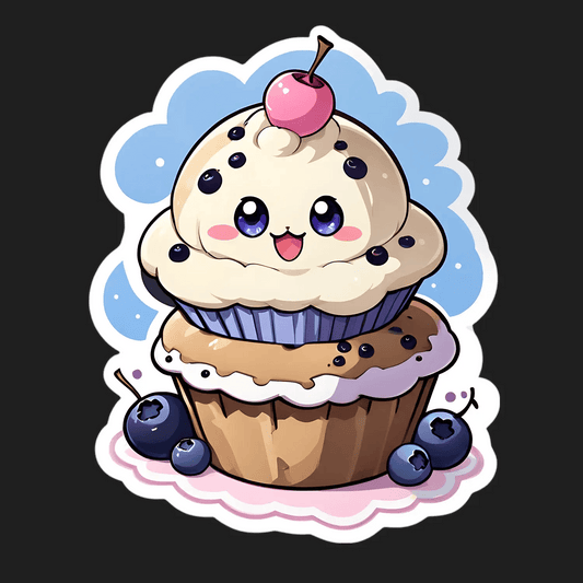 Cupcake Charm - Cute Sticker - Heat Press Transfer