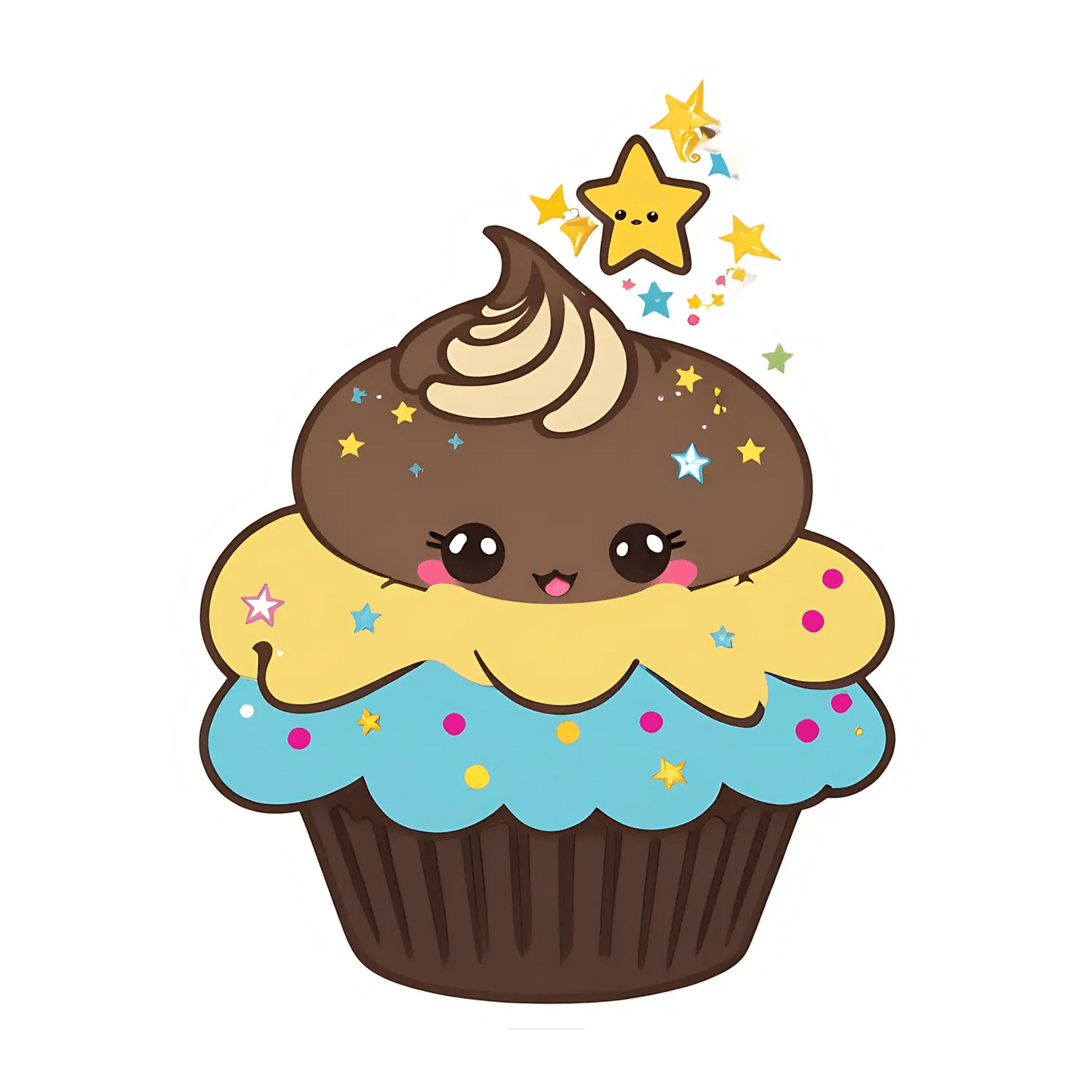 Cupcake Charm - Magical Sticker - Heat Press Transfer